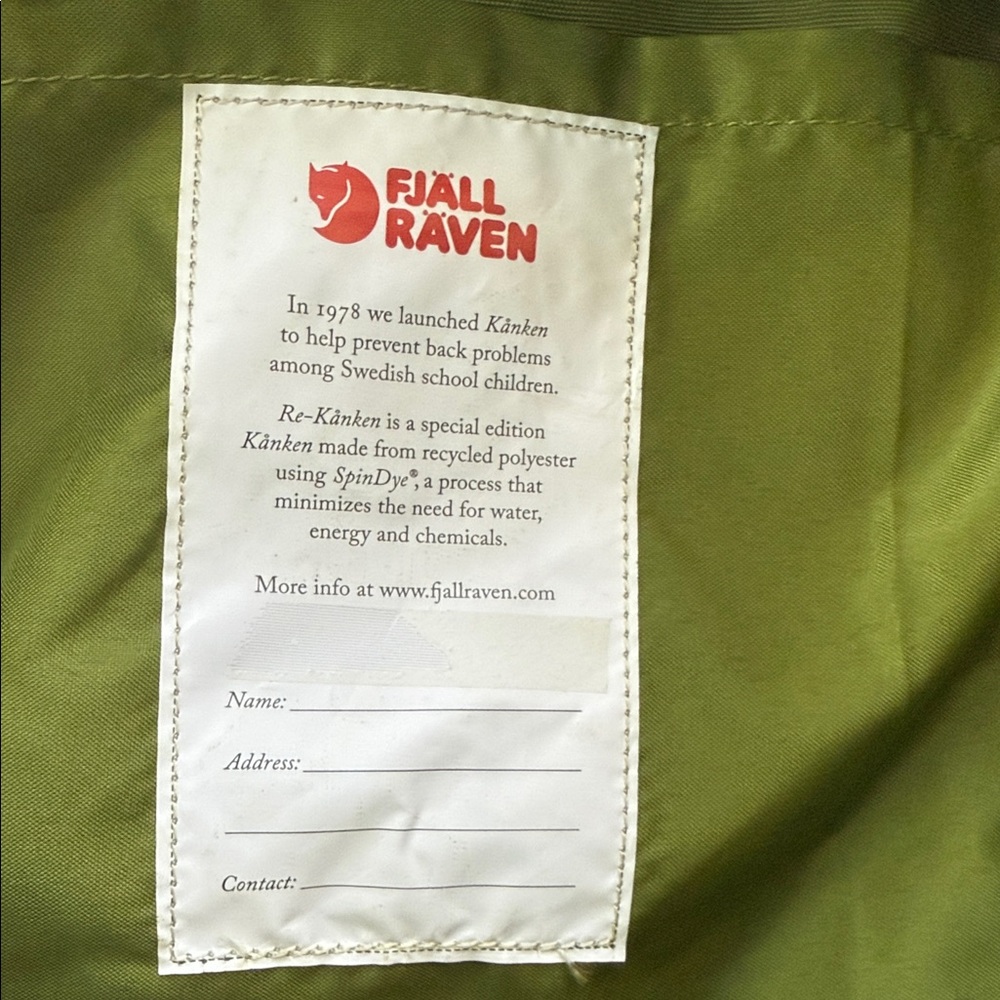 FJALLRAVEN Kanken 16L Backpack green
